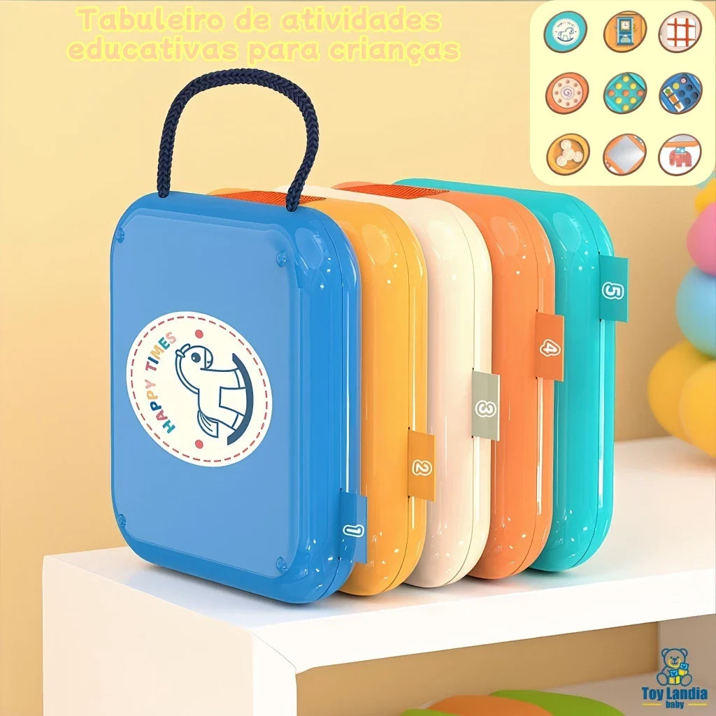 Brinquedo Sensorial Montessori 6 Lados | Cubo de Atividades Educativo para Crianças 3+ – Brinco Lab
