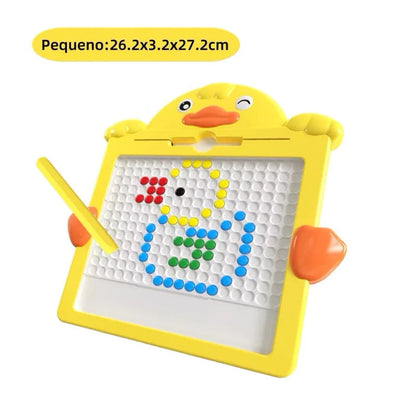 Tábua de Desenho Magnético Infantil Colorida | Brinquedo Educativo Reutilizável 49 Espaços – Brinco Lab