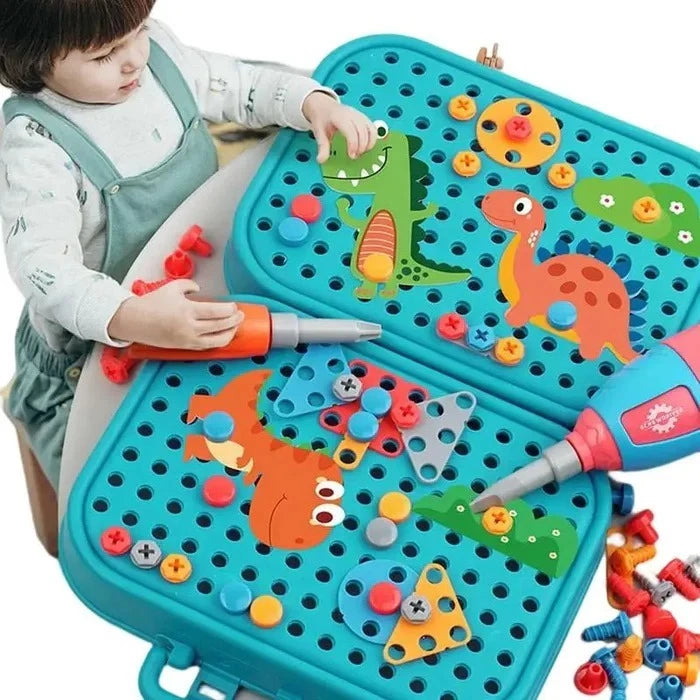 Maleta Infantil de Ferramentas com Furadeira Elétrica 228 Peças | Brinco Lab
