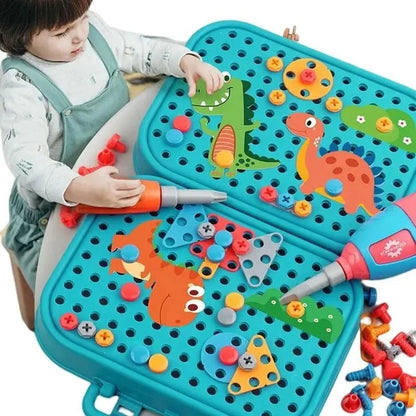 Maleta Infantil de Ferramentas com Furadeira Elétrica 228 Peças | Brinco Lab