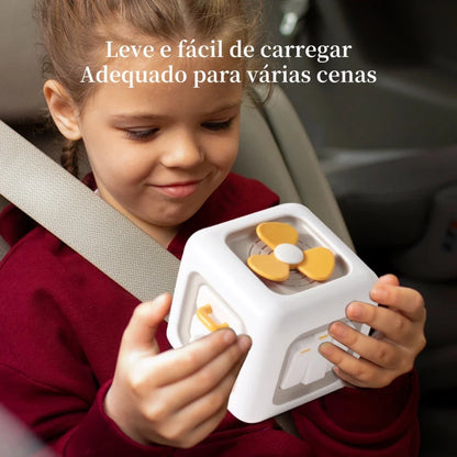 Brinquedo Sensorial Montessori 6 Lados | Cubo de Atividades Educativo para Crianças 3+ – Brinco Lab