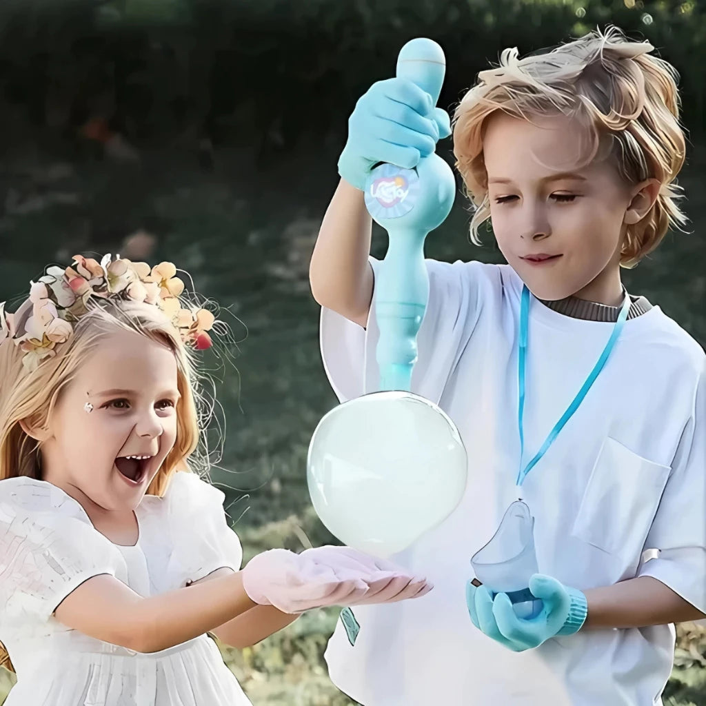 Máquina de Bolhas com Efeito Fumaça Mágica – Varinha de Sabão | Brinco Lab