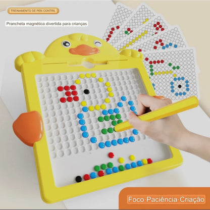 Tábua de Desenho Magnético Infantil Colorida | Brinquedo Educativo Reutilizável 49 Espaços – Brinco Lab