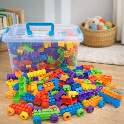 Blocos de Montar 280 Peças com Caminhãozinho | Brinquedo Educativo Criativo para Crianças – Brinco Lab