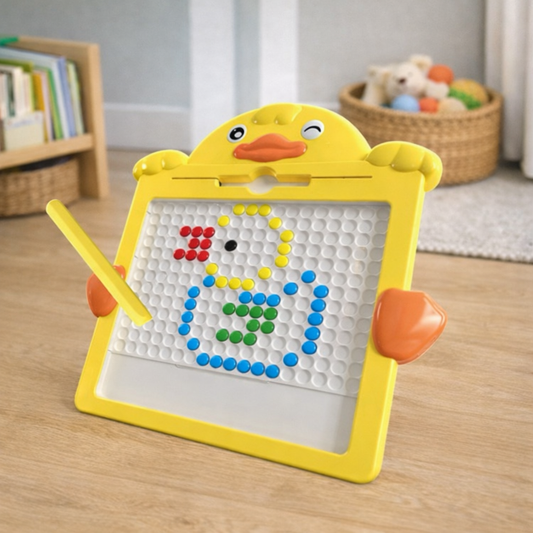 Tábua de Desenho Magnético Infantil Colorida | Brinquedo Educativo Reutilizável 49 Espaços – Brinco Lab