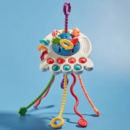 Brinquedo Sensorial Montessori 6 Lados | Cubo de Atividades Educativo para Crianças 3+ – Brinco Lab