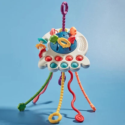 Brinquedo Sensorial Montessori 6 Lados | Cubo de Atividades Educativo para Crianças 3+ – Brinco Lab