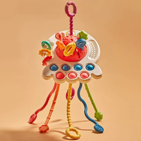 Brinquedo Sensorial Montessori 6 Lados | Cubo de Atividades Educativo para Crianças 3+ – Brinco Lab