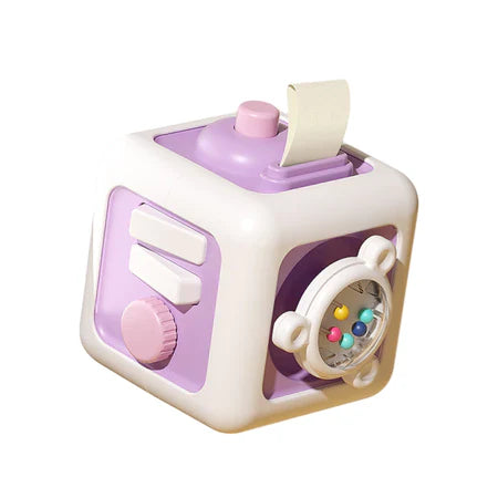 Brinquedo Sensorial Montessori 6 Lados | Cubo de Atividades Educativo para Crianças 3+ – Brinco Lab