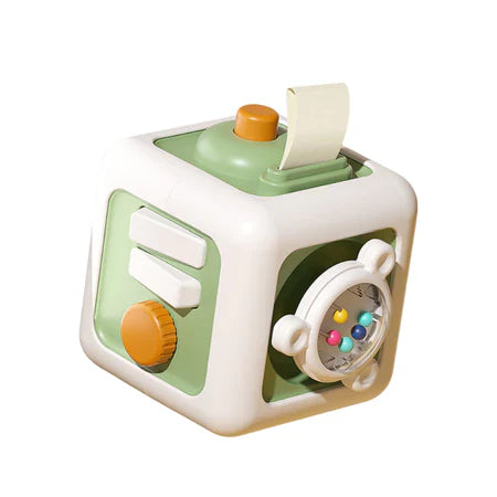 Brinquedo Sensorial Montessori 6 Lados | Cubo de Atividades Educativo para Crianças 3+ – Brinco Lab