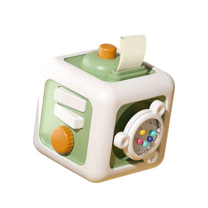 Brinquedo Sensorial Montessori 6 Lados | Cubo de Atividades Educativo para Crianças 3+ – Brinco Lab