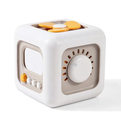 Brinquedo Sensorial Montessori 6 Lados | Cubo de Atividades Educativo para Crianças 3+ – Brinco Lab